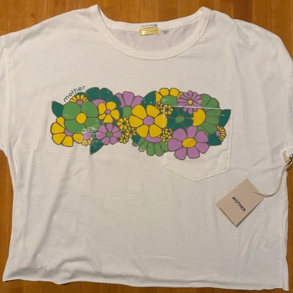 Mother Keep on Rollin Tee Flower Patch NWT L - Picture 4 of 5